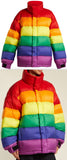 Rainbow Oversized Quilted Down Jacket