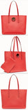 Leather Shopper Bag, Red