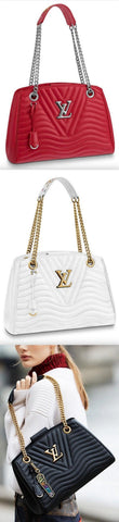 New Wave Chain Tote - Red, White, Black