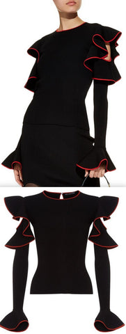 Ruffle Peplum Sweater