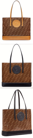Shopping Logo Leather Shopper - Beige or Black