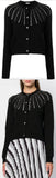 Crystal-Embellished Cardigan, Black