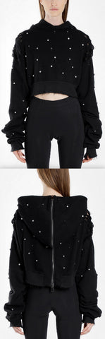 Embellished Hooded Sweatshirt