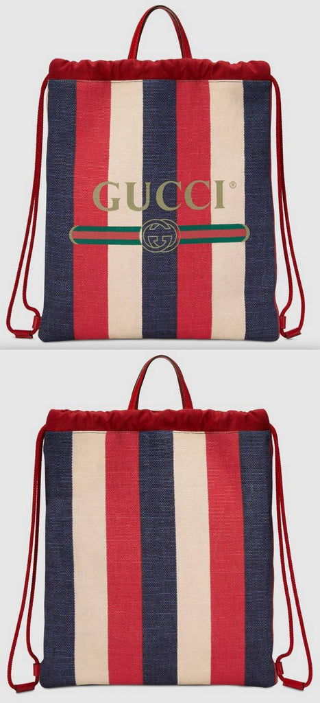 Print Medium Drawstring Backpack