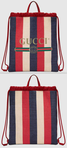 Print Medium Drawstring Backpack