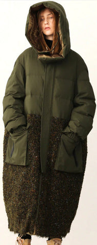 Textured Oversized Down Coat *Low Stock*