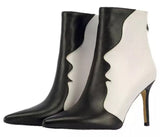 Camille Two-Tone Leather Ankle Boots