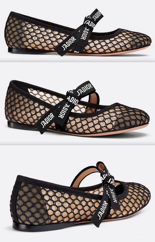 Miss J'Adior Mesh Ballet Flat Pumps