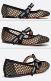 Miss J'Adior Mesh Ballet Flat Pumps