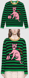 Wool Sweater with Cat and Baseball