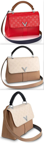 Very One Handle Leather Handbag - Rubis Red or Sesame