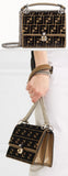 Kan I Small Flocked Leather Shoulder Bag