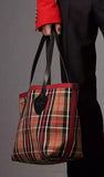 The Medium Giant Reversible Tote in Tartan Cotton