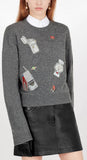 Wool and Cashmere Sweater with Stickers