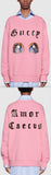 Oversize Sweatshirt with Manga Eyes