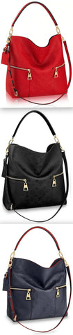 Melie Monogram Bag - Red, Black, Blue