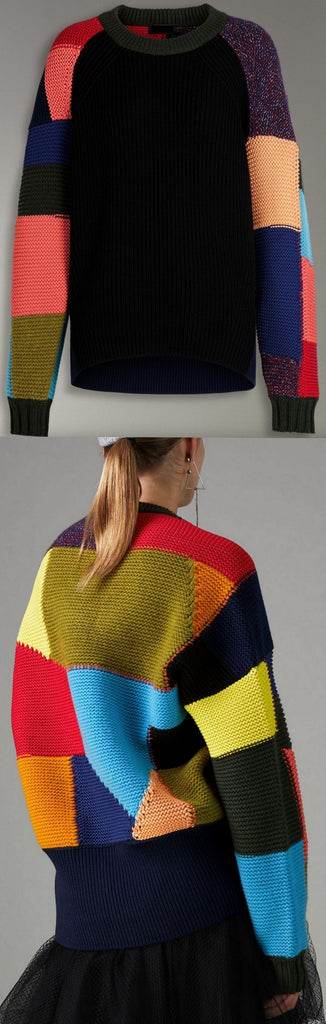 Patchwork Wool Sweater