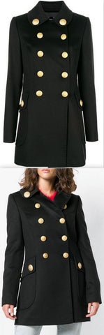 Double-Breasted Fitted Coat