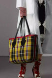 The Medium Giant Reversible Tote in Tartan Cotton