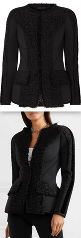 Black Tweed and Scuba Jacket