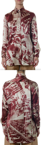 Factory Print Silk Blouse