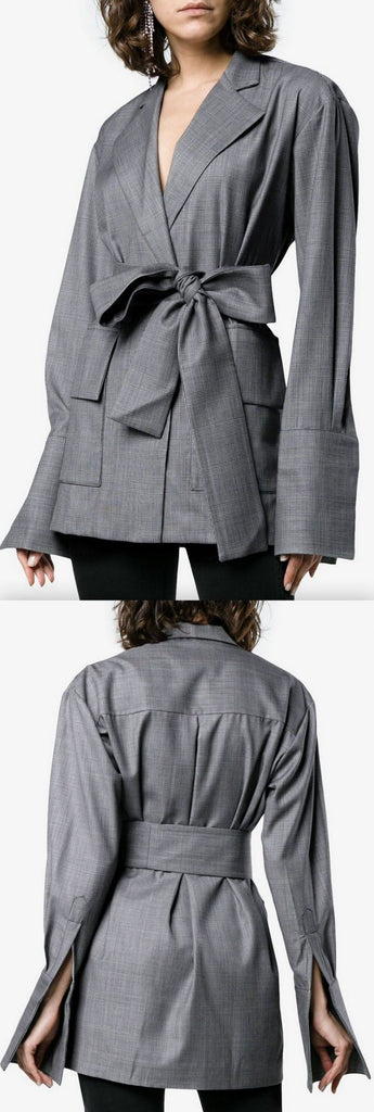 Deconstructed Wrap Blazer