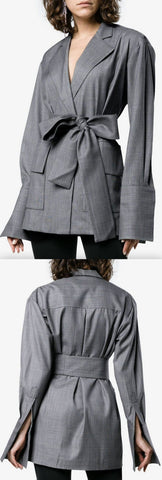 Deconstructed Wrap Blazer