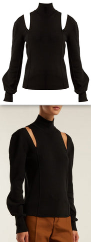 Cut-Out Shoulder Sweater
