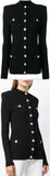 Button-Embellished Cardigan