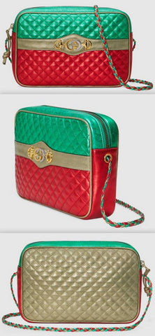 Laminated Leather Small Shoulder Bag