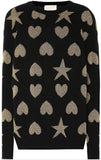 Hearts and Stars Wool Blend Sweater