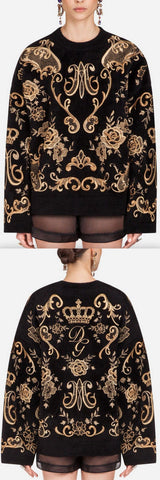 Embroidered Knit Sweater