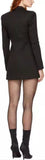 Black Curved-Zip Blazer