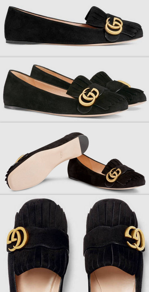 Suede Ballet Flat, Black