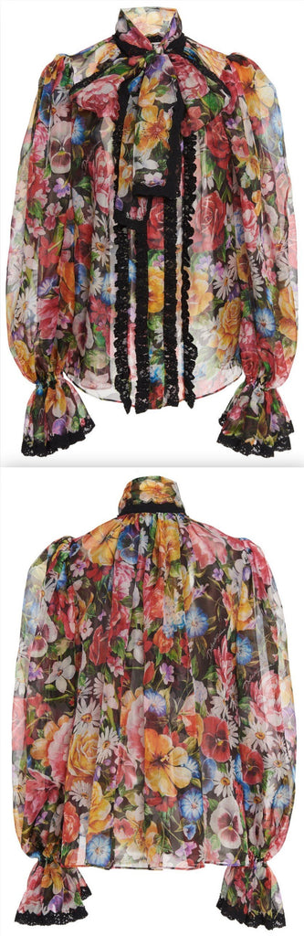 Pleated Organza Top