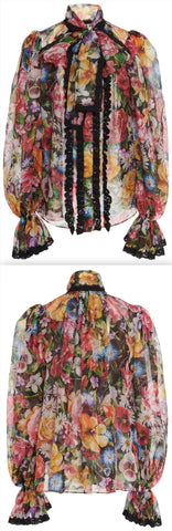 Pleated Organza Top