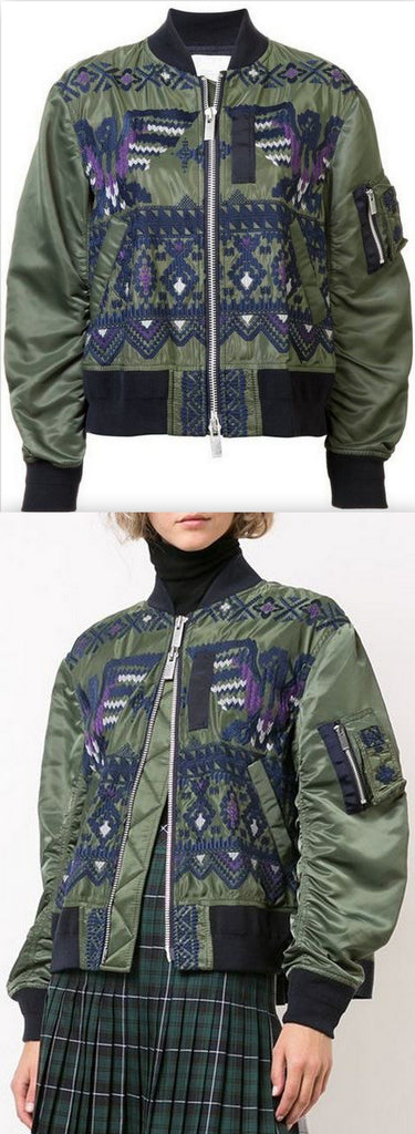 Embroidered Bomber Jacket