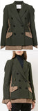 Plaid and Solid Mix Blazer