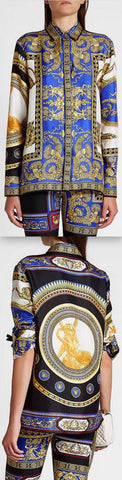 Baroque Printed Silk Shirt