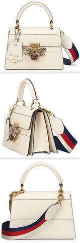 Queen Margaret Small Top Handle Bag, White
