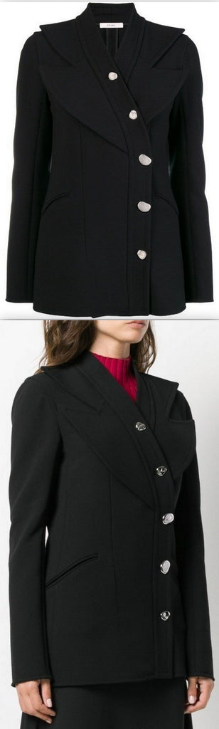 Short Black Wool Coat