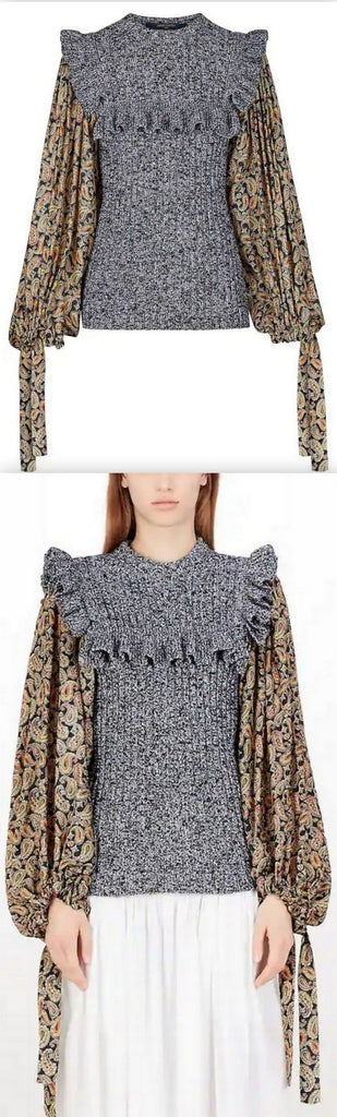 Knit Top with Ruffles