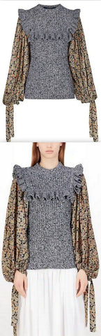 Knit Top with Ruffles
