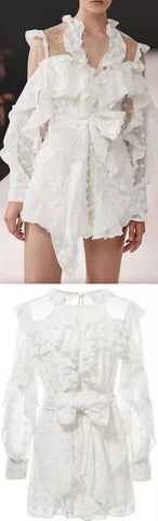 Ruffle Polka Dot Playsuit