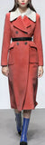 Belted Wool-Blend Coat