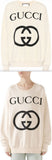 Printed Cotton Sweatshirt, White