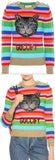Striped Embellished Wool Sweater
