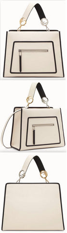 Runway White Leather Bag