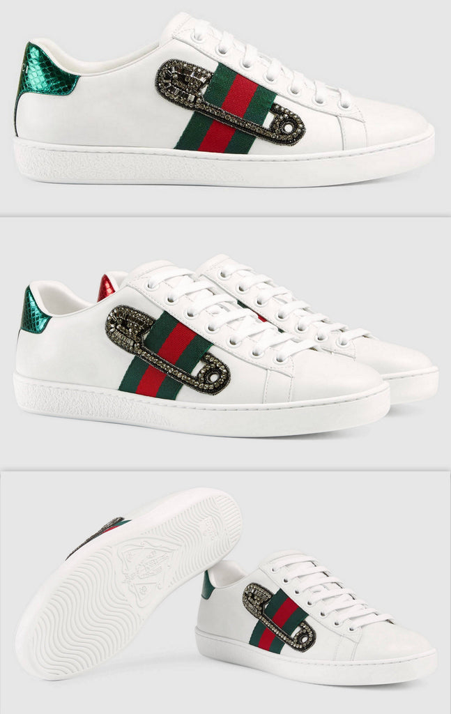 Ace Embroidered Sneaker - Safety Pin