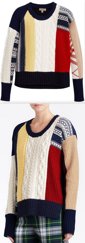 Patchwork Wool Sweater